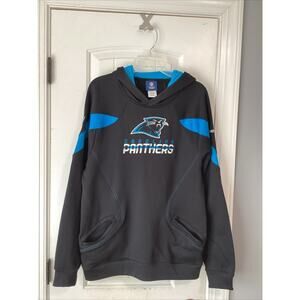 Men’s Medium‎ Carolina Panthers NFL Team Apparel Reebok Pullover Hoodie Black